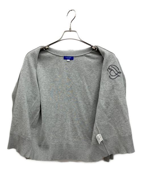 BLUE LABEL CRESTBRIDGE（ブルーレーベルクレストブリッジ）BLUE LABEL CRESTBRIDGE (ブルーレーベルクレストブリッジ) 厚手カーディガン グレー サイズ:38の古着・服飾アイテム