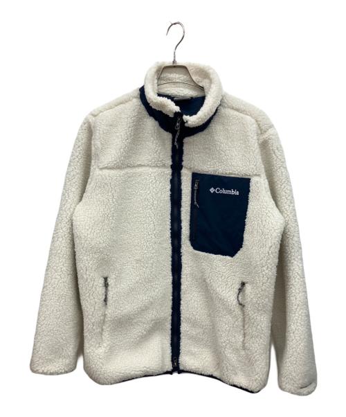 Columbia（コロンビア）Columbia (コロンビア) アーチャーリッジ3ジャケット　フリースジャケット ホワイト×ネイビー サイズ:XLの古着・服飾アイテム