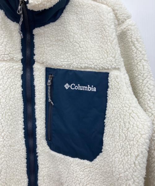 Columbia（コロンビア）Columbia (コロンビア) アーチャーリッジ3ジャケット　フリースジャケット ホワイト×ネイビー サイズ:XLの古着・服飾アイテム