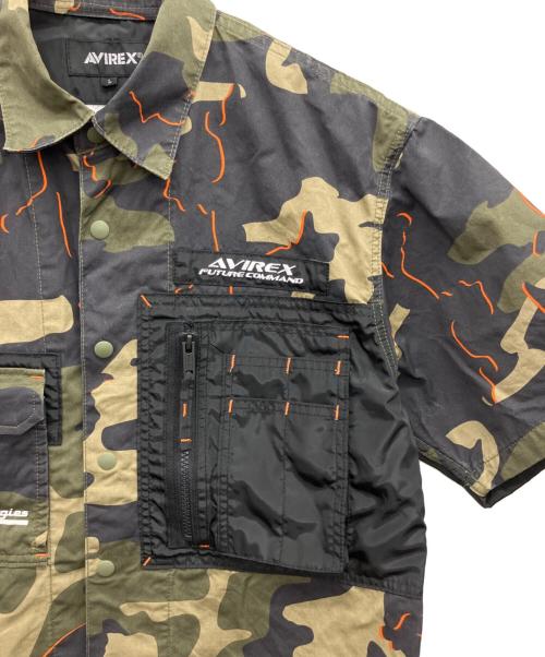 AVIREX（アヴィレックス）AVIREX (アヴィレックス) 半袖シャツ グリーン サイズ:Lの古着・服飾アイテム