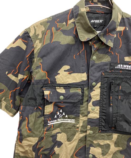 AVIREX（アヴィレックス）AVIREX (アヴィレックス) 半袖シャツ グリーン サイズ:Lの古着・服飾アイテム