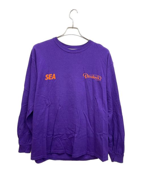 WIND AND SEA（ウィンダンシー）WIND AND SEA (ウィンダンシー) DEVILOCK (デヴィロック) 長袖カットソー パープル サイズ:Lの古着・服飾アイテム