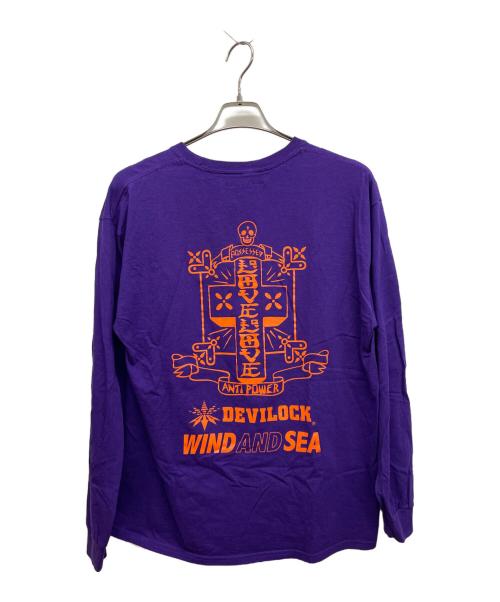 WIND AND SEA（ウィンダンシー）WIND AND SEA (ウィンダンシー) DEVILOCK (デヴィロック) 長袖カットソー パープル サイズ:Lの古着・服飾アイテム