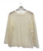 CLANEクラネ）の古着「WIDE MESH TOPS　長袖カットソー」｜ベージュ