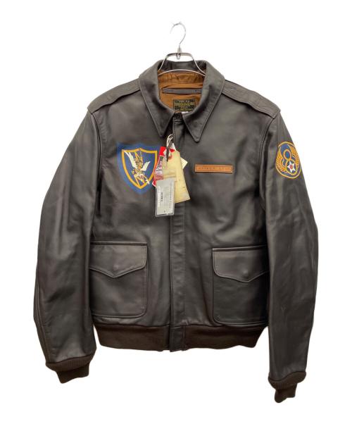 AVIREX（アヴィレックス）AVIREX (アヴィレックス) ライダースジャケット ブラウン サイズ:42の古着・服飾アイテム