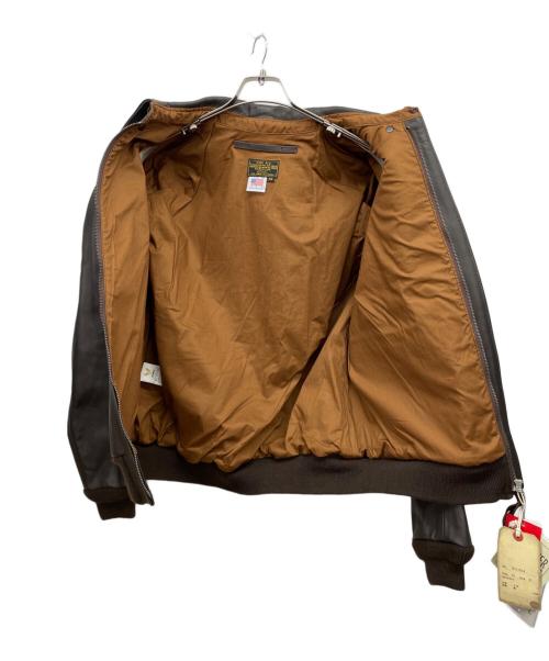 AVIREX（アヴィレックス）AVIREX (アヴィレックス) ライダースジャケット ブラウン サイズ:42の古着・服飾アイテム