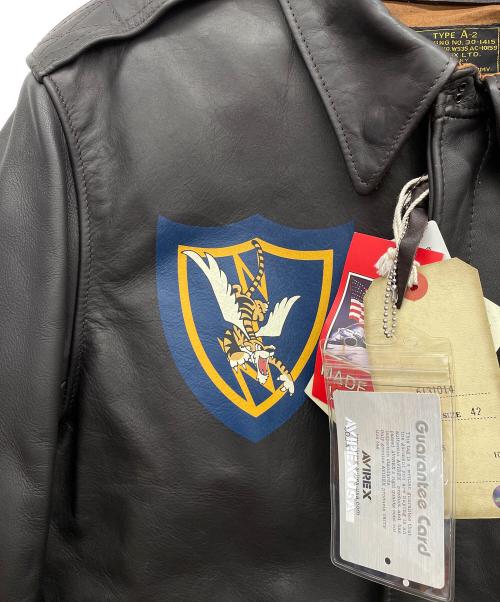 AVIREX（アヴィレックス）AVIREX (アヴィレックス) ライダースジャケット ブラウン サイズ:42の古着・服飾アイテム