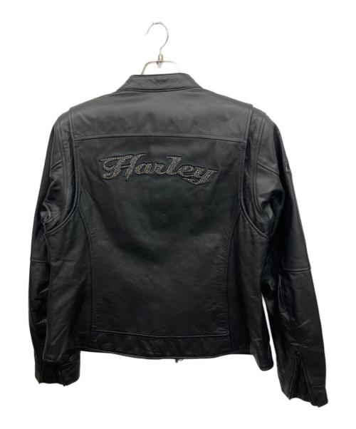 HARLEY-DAVIDSON（ハーレーダビッドソン）HARLEY-DAVIDSON (ハーレーダビッドソン) レザージャケット ブラック サイズ:サイズ表記無しの古着・服飾アイテム