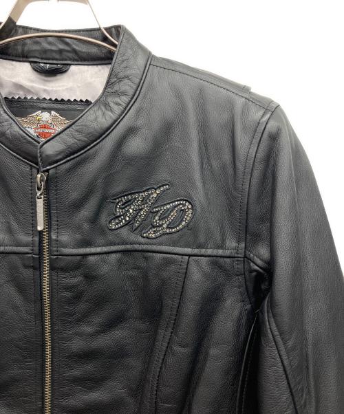 HARLEY-DAVIDSON（ハーレーダビッドソン）HARLEY-DAVIDSON (ハーレーダビッドソン) レザージャケット ブラック サイズ:サイズ表記無しの古着・服飾アイテム