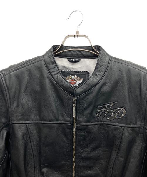 HARLEY-DAVIDSON（ハーレーダビッドソン）HARLEY-DAVIDSON (ハーレーダビッドソン) レザージャケット ブラック サイズ:サイズ表記無しの古着・服飾アイテム