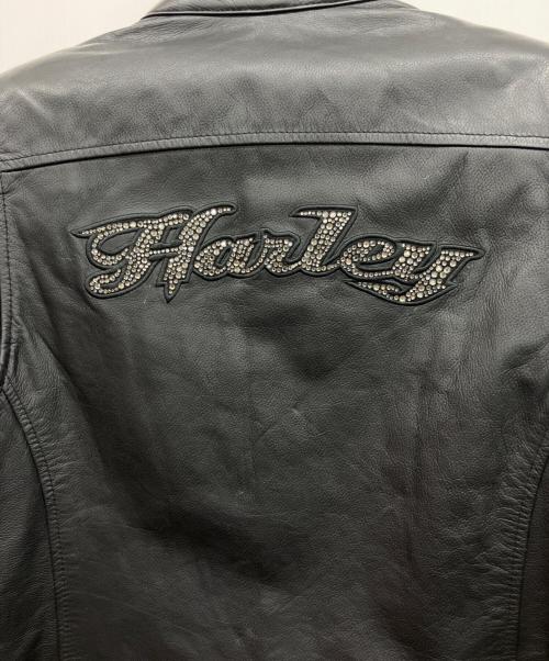 HARLEY-DAVIDSON（ハーレーダビッドソン）HARLEY-DAVIDSON (ハーレーダビッドソン) レザージャケット ブラック サイズ:サイズ表記無しの古着・服飾アイテム