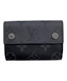 LOUIS VUITTON（ルイ ヴィトン）の古着「3つ折り財布」｜ブラック×グレー