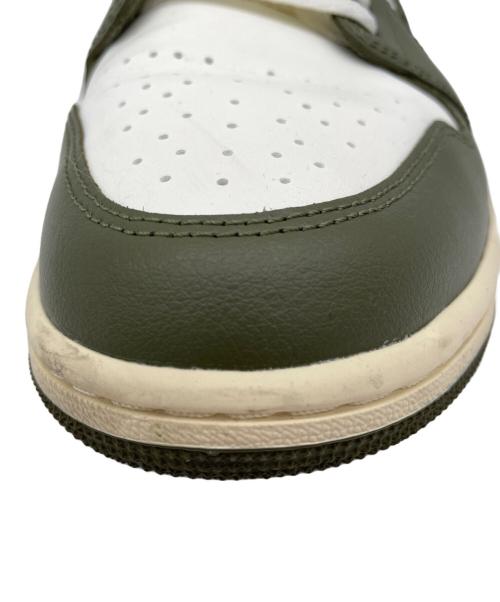 NIKE（ナイキ）NIKE (ナイキ) WMNS AIR JORDAN 1 LOW ホワイト×カーキ サイズ:27.5㎝の古着・服飾アイテム