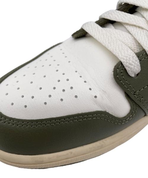 NIKE（ナイキ）NIKE (ナイキ) WMNS AIR JORDAN 1 LOW ホワイト×カーキ サイズ:27.5㎝の古着・服飾アイテム