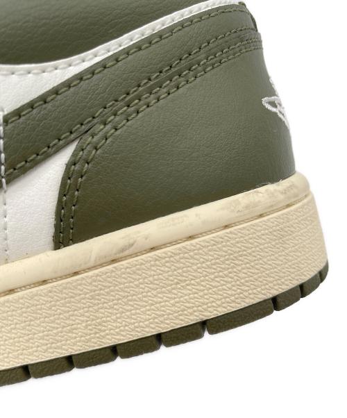 NIKE（ナイキ）NIKE (ナイキ) WMNS AIR JORDAN 1 LOW ホワイト×カーキ サイズ:27.5㎝の古着・服飾アイテム