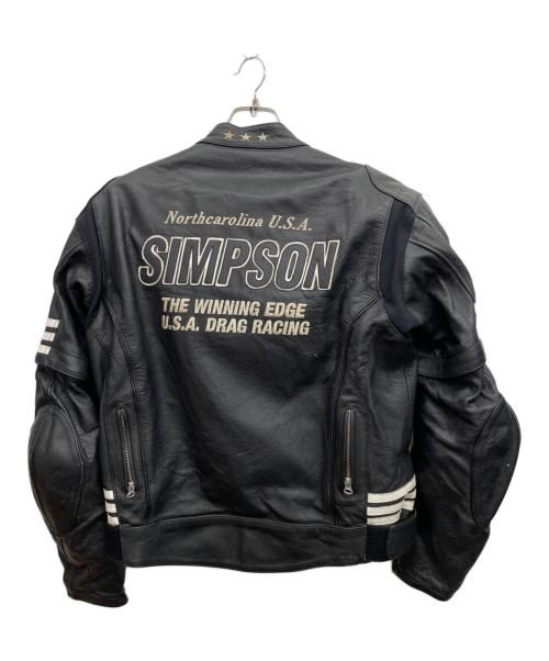 SIMPSON（シンプソン）SIMPSON (シンプソン) ライディングジャケット ブラック サイズ:Lの古着・服飾アイテム