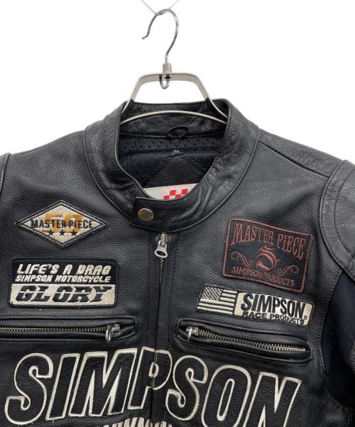 SIMPSON（シンプソン）SIMPSON (シンプソン) ライディングジャケット ブラック サイズ:Lの古着・服飾アイテム