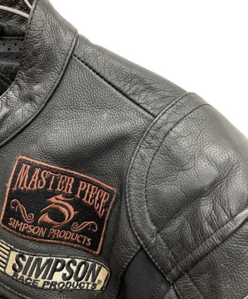 SIMPSON（シンプソン）SIMPSON (シンプソン) ライディングジャケット ブラック サイズ:Lの古着・服飾アイテム