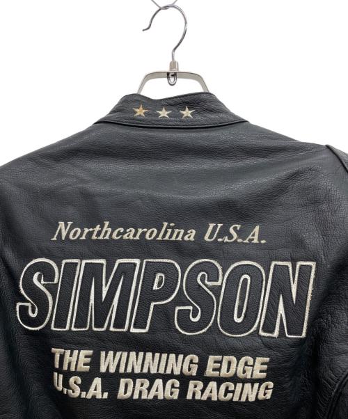SIMPSON（シンプソン）SIMPSON (シンプソン) ライディングジャケット ブラック サイズ:Lの古着・服飾アイテム