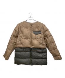 URBAN RESEARCH（アーバンリサーチ）の古着「Customize GreenDown Jacket　ダウンジャケット」｜ブラウン×グリーン