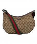 GUCCIグッチ）の古着「GG　キャンバス　ショルダーバッグ」｜ブラウン