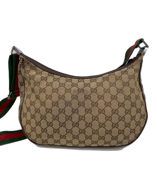 GUCCI（グッチ）GUCCI (グッチ) GG　キャンバス　ショルダーバッグ ブラウンの古着・服飾アイテム