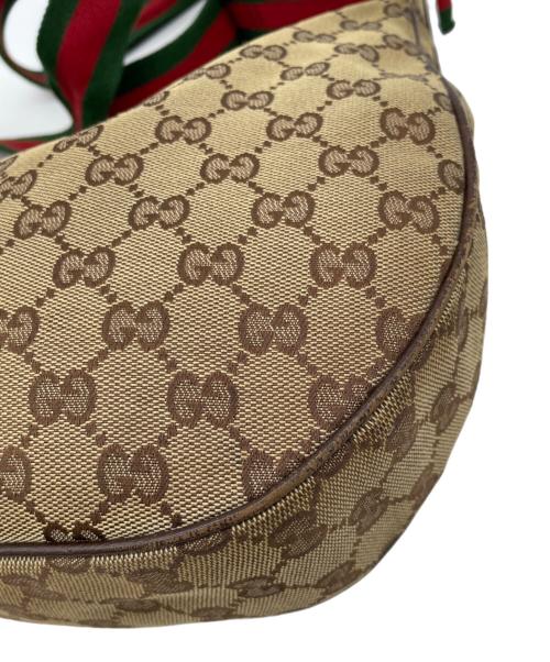 GUCCI（グッチ）GUCCI (グッチ) GG　キャンバス　ショルダーバッグ ブラウンの古着・服飾アイテム