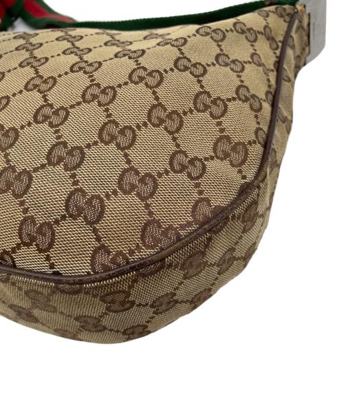 GUCCI（グッチ）GUCCI (グッチ) GG　キャンバス　ショルダーバッグ ブラウンの古着・服飾アイテム