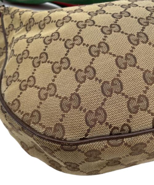GUCCI（グッチ）GUCCI (グッチ) GG　キャンバス　ショルダーバッグ ブラウンの古着・服飾アイテム