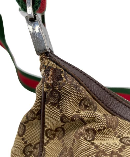 GUCCI（グッチ）GUCCI (グッチ) GG　キャンバス　ショルダーバッグ ブラウンの古着・服飾アイテム