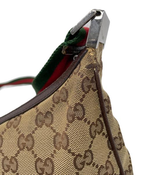 GUCCI（グッチ）GUCCI (グッチ) GG　キャンバス　ショルダーバッグ ブラウンの古着・服飾アイテム