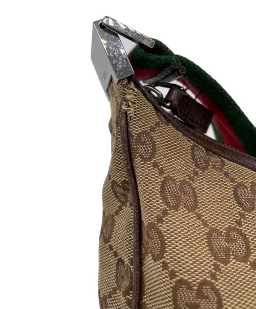 GUCCI（グッチ）GUCCI (グッチ) GG　キャンバス　ショルダーバッグ ブラウンの古着・服飾アイテム