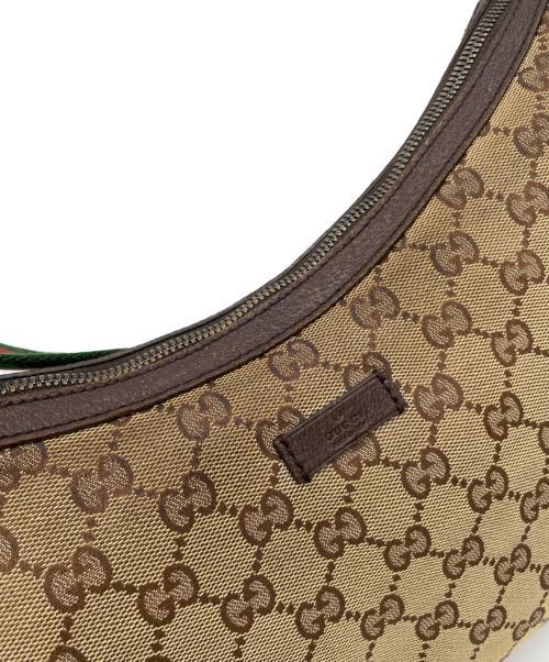 GUCCI（グッチ）GUCCI (グッチ) GG　キャンバス　ショルダーバッグ ブラウンの古着・服飾アイテム