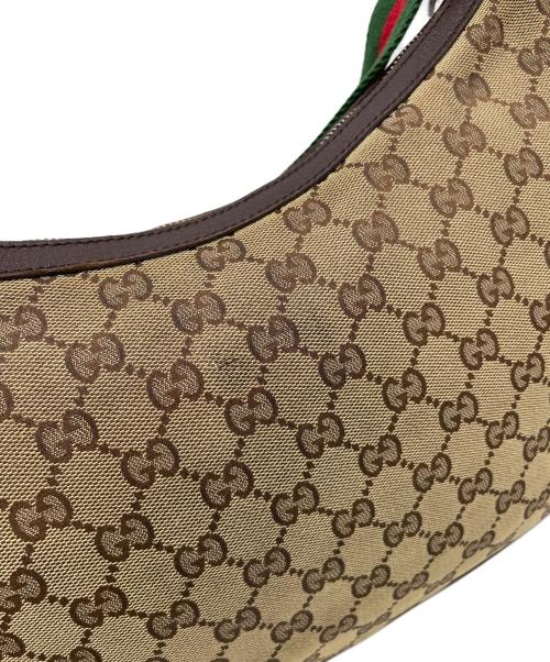 GUCCI（グッチ）GUCCI (グッチ) GG　キャンバス　ショルダーバッグ ブラウンの古着・服飾アイテム