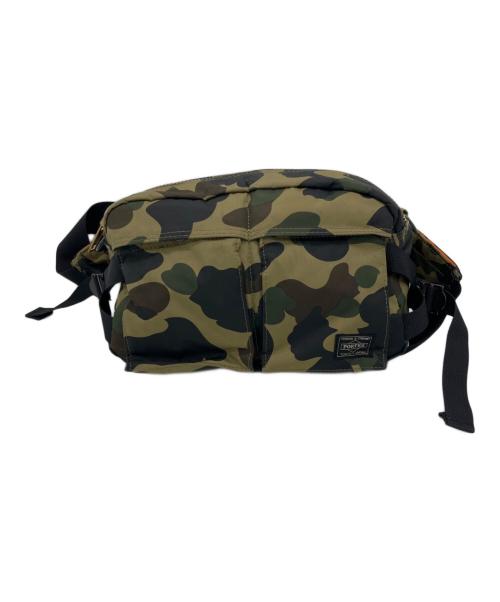 PORTER（ポーター）PORTER (ポーター) A BATHING APE (アベイシングエイプ) ショルダーバッグ グリーンの古着・服飾アイテム