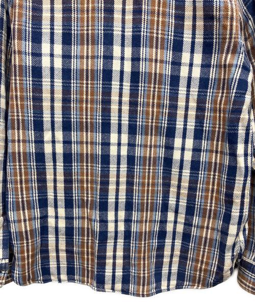 WAREHOUSE（ウエアハウス）WAREHOUSE (ウエアハウス) 長袖シャツ ネイビー×ベージュ サイズ:MEDIUMの古着・服飾アイテム