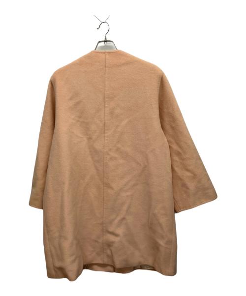 MaxMara（マックスマーラ）MaxMara (マックスマーラ) ノーカラーコート ピンク サイズ:J 44の古着・服飾アイテム