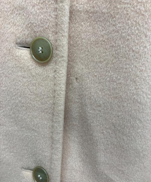 MaxMara（マックスマーラ）MaxMara (マックスマーラ) ノーカラーコート ピンク サイズ:J 44の古着・服飾アイテム