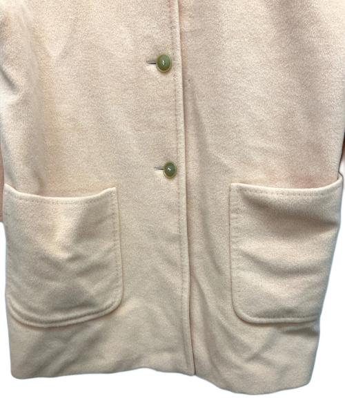 MaxMara（マックスマーラ）MaxMara (マックスマーラ) ノーカラーコート ピンク サイズ:J 44の古着・服飾アイテム