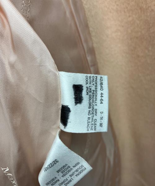 MaxMara（マックスマーラ）MaxMara (マックスマーラ) ノーカラーコート ピンク サイズ:J 44の古着・服飾アイテム