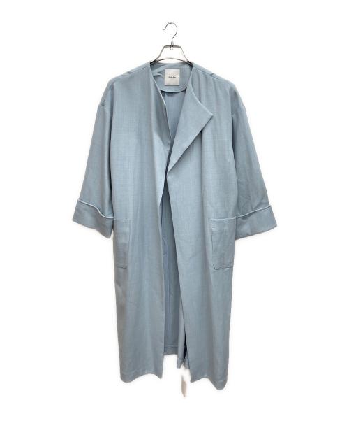 Spick and Span（スピック＆スパン）Spick and Span (スピック＆スパン) ノーカラーコート ブルー サイズ:38の古着・服飾アイテム