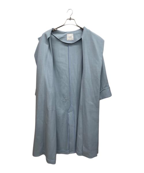 Spick and Span（スピック＆スパン）Spick and Span (スピック＆スパン) ノーカラーコート ブルー サイズ:38の古着・服飾アイテム