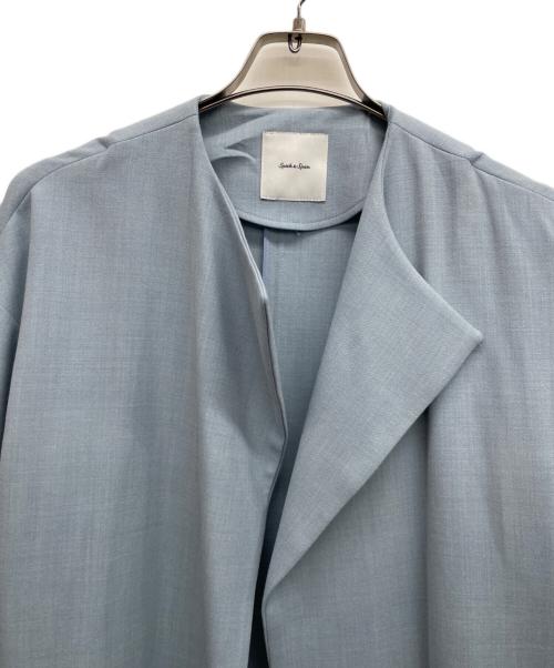 Spick and Span（スピック＆スパン）Spick and Span (スピック＆スパン) ノーカラーコート ブルー サイズ:38の古着・服飾アイテム