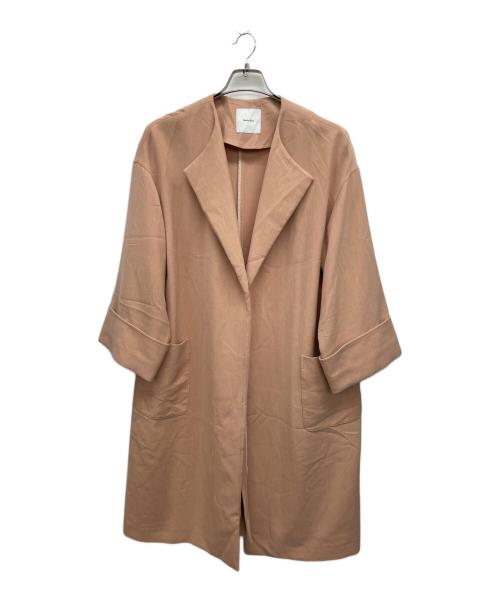 Spick and Span（スピック＆スパン）Spick and Span (スピック＆スパン) ノーカラーコート オレンジ サイズ:38の古着・服飾アイテム