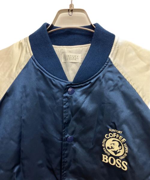 BOSS（ボス）BOSS (ボス) スカジャン ホワイト×ネイビー サイズ:サイズ表記無しの古着・服飾アイテム