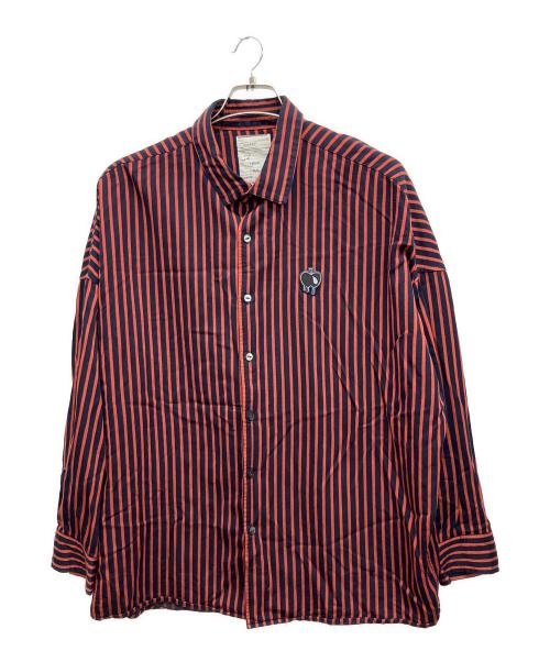 SHAREEF（シャリーフ）SHAREEF (シャリーフ) 長袖シャツ オレンジ×ネイビー サイズ:3の古着・服飾アイテム