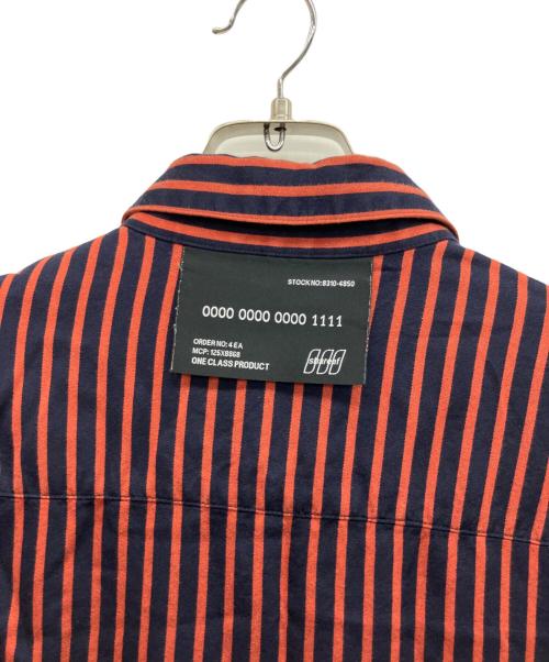 SHAREEF（シャリーフ）SHAREEF (シャリーフ) 長袖シャツ オレンジ×ネイビー サイズ:3の古着・服飾アイテム