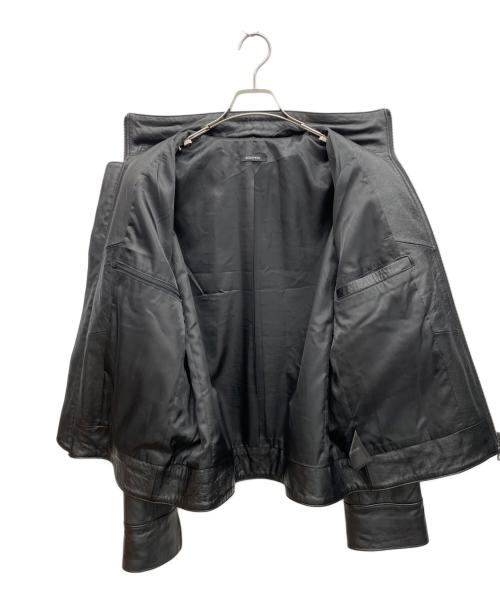 SCHAFFEN（シャッフェン）SCHAFFEN (シャッフェン) レザージャケット ブラック サイズ:4の古着・服飾アイテム