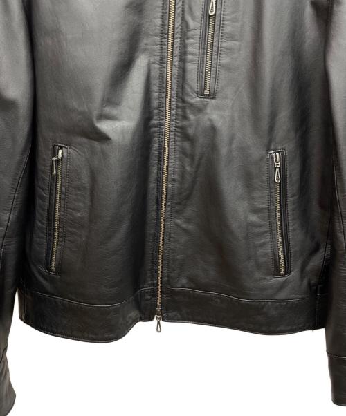 SCHAFFEN（シャッフェン）SCHAFFEN (シャッフェン) レザージャケット ブラック サイズ:4の古着・服飾アイテム
