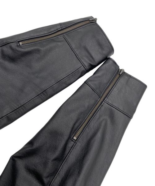 SCHAFFEN（シャッフェン）SCHAFFEN (シャッフェン) レザージャケット ブラック サイズ:4の古着・服飾アイテム